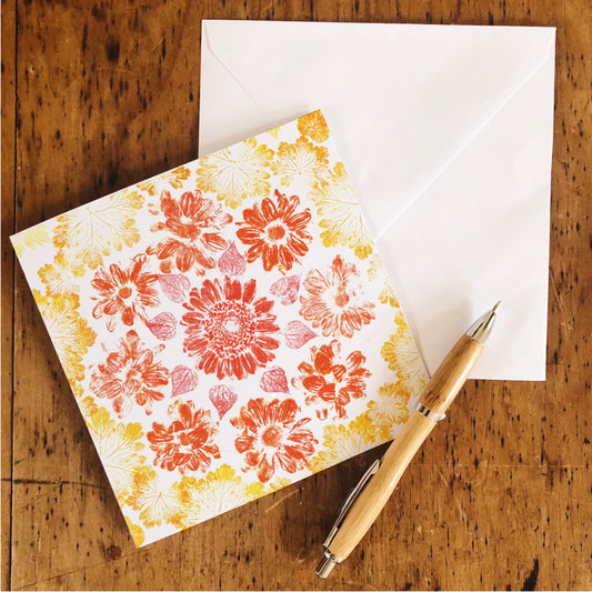 Botanical Mandala Floral Greeting Cards set of 4